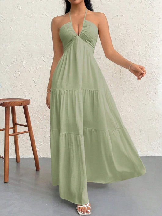 Backless Halter Dress