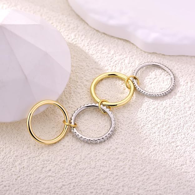 Gold Interlocked Stackable Ring