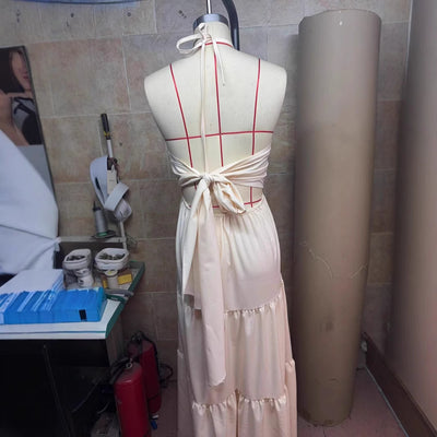 Backless Halter Dress