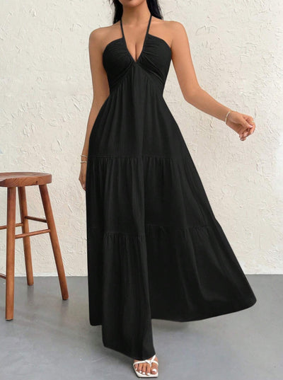 Backless Halter Dress